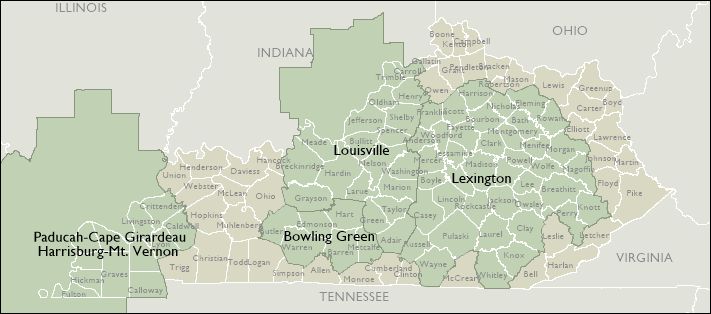 DMR Map of Kentucky