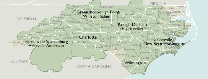 DMR Map of North Carolina
