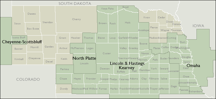 DMR Map of Nebraska