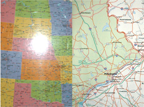 Non Glare Synthetic Paper Map