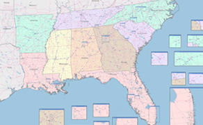 USA Regional Digital Maps