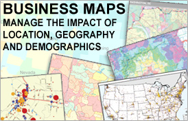 Business Maps - Manage the impact of location, geography and demographics.