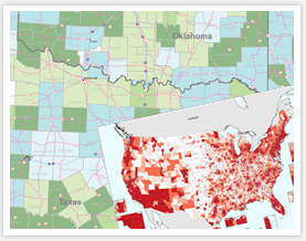 Income Map by county