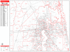 Jacksonville Wall Map