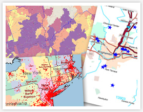 Overylay data on individual, multiple or nationwide DMR Maps.