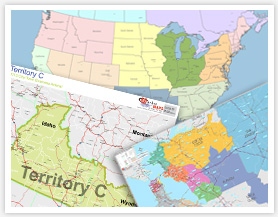 Franchise Territory Mapping Software - Map Examples 
