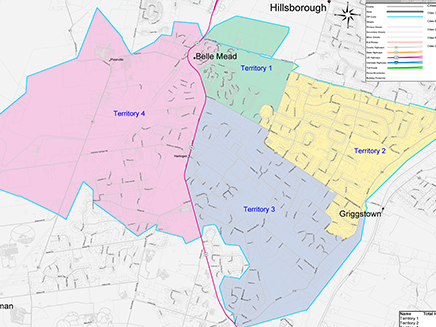 ZIP Code 08502 delivery zone map