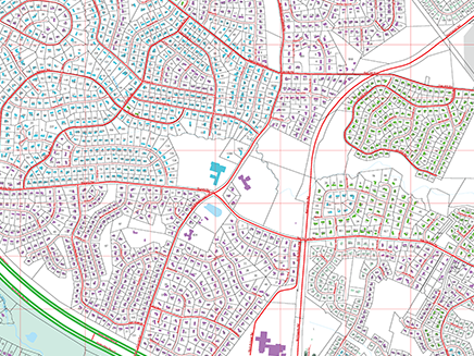 Building and street address parcel image