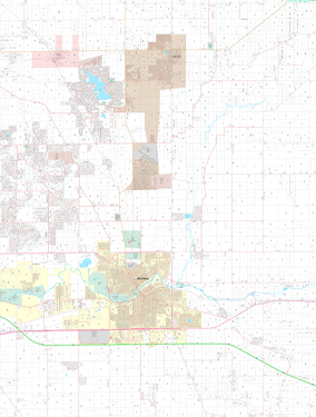 1 acre detail boone county, illinois parcel wall map