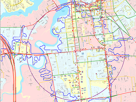 retail and commericial space evaluation using parcels