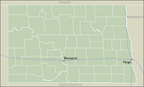 City Map of North Dakota