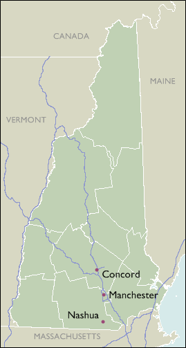 City Map of New Hampshire