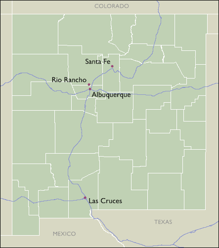 City Map of New Mexico