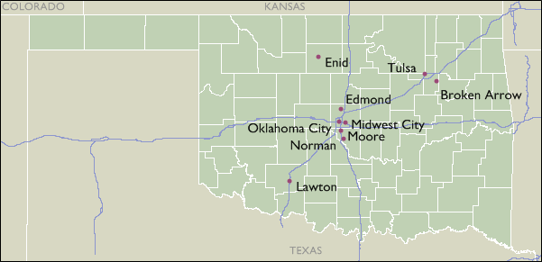 City Map of Oklahoma