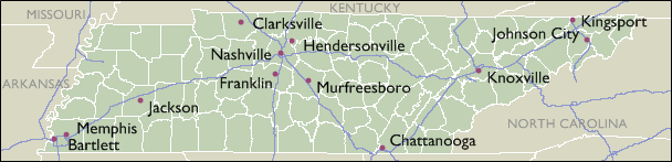 City Map of Tennessee