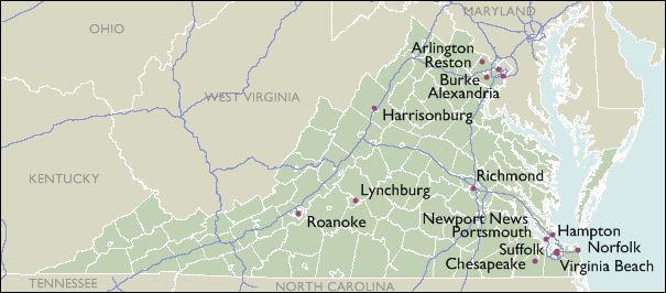 City Map of Virginia