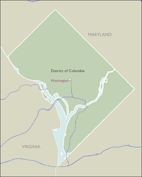 County Map of District Of Columbia