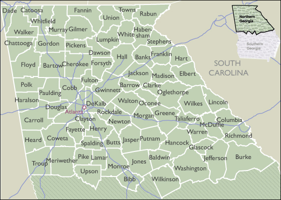 County Map of Georgia