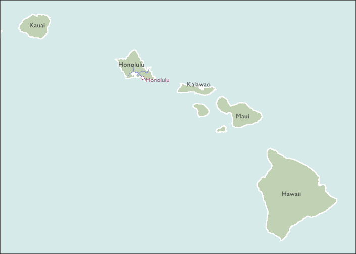 County Map of Hawaii