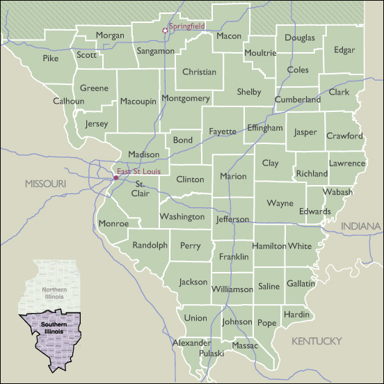 County Map of Illinois