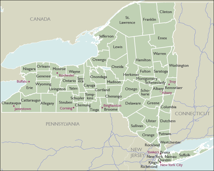 County Map of New York