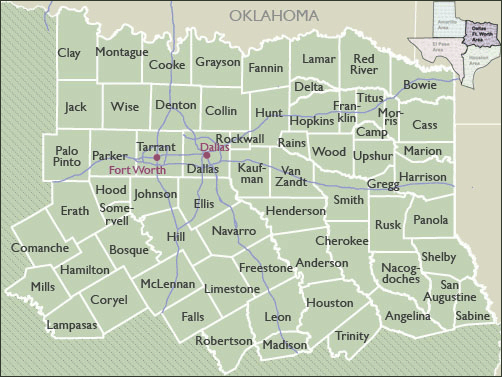 County Map of Texas