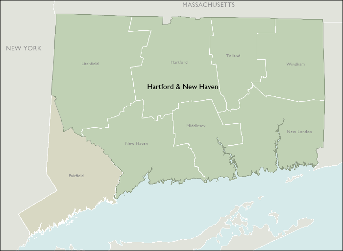 DMR Map of Connecticut