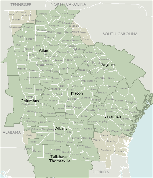 DMR Map of Georgia