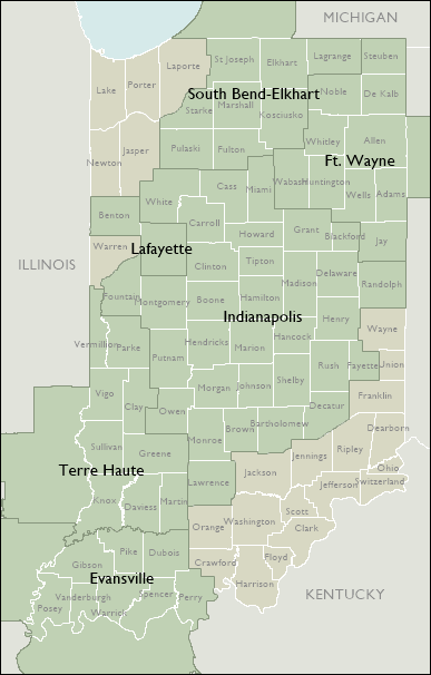 DMR Map of Indiana