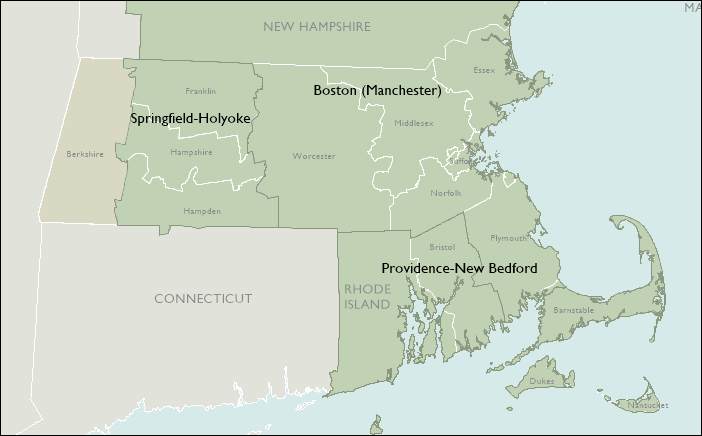 DMR Map of Massachusetts
