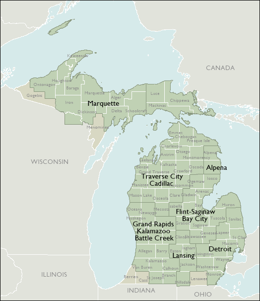 DMR Map of Michigan