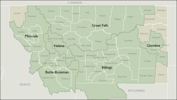 DMR Map of Montana