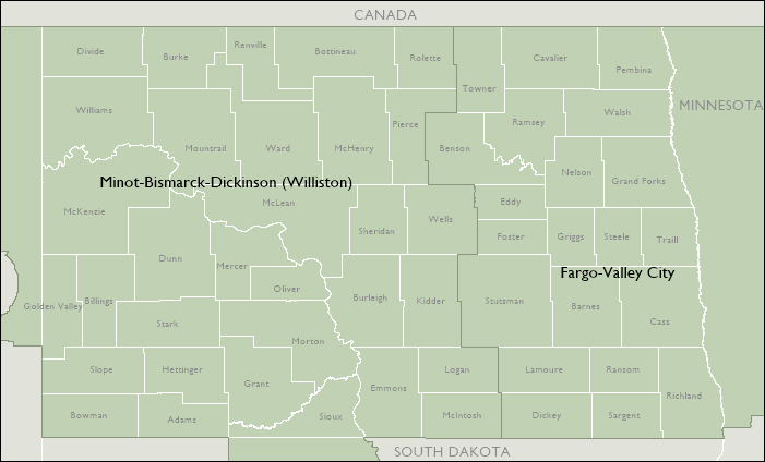 DMR Map of North Dakota