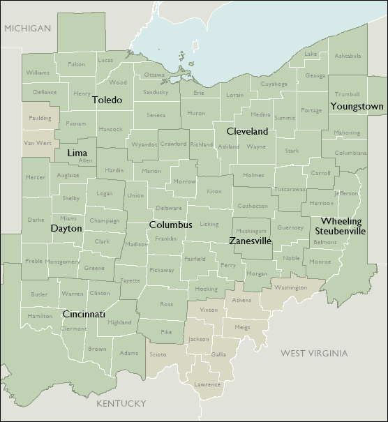 DMR Map of Ohio