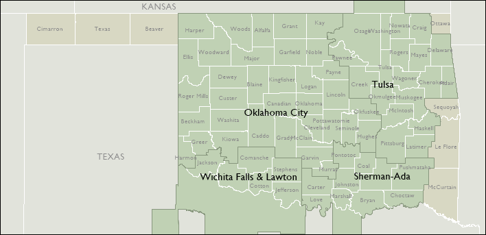 DMR Map of Oklahoma