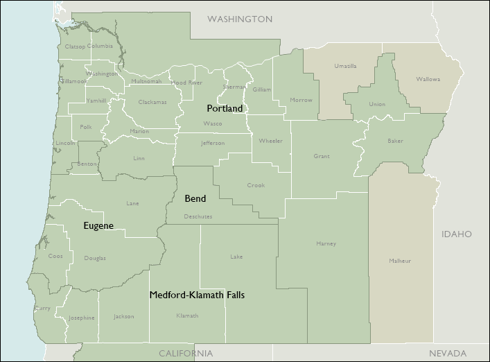DMR Map of Oregon