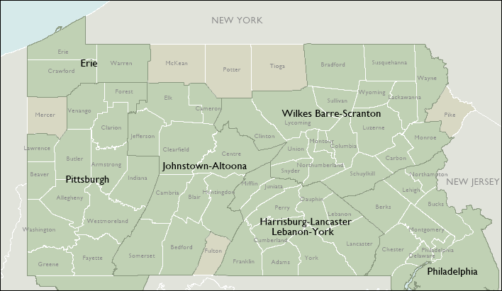 DMR Map of Pennsylvania