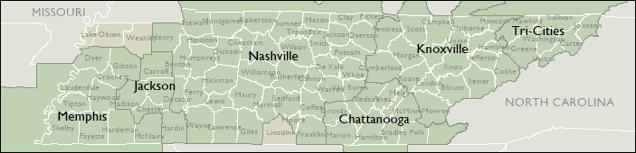 DMR Map of Tennessee