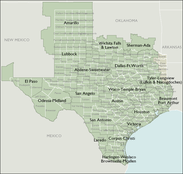 DMR Map of Texas