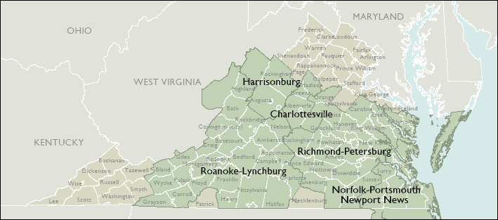 DMR Map of Virginia