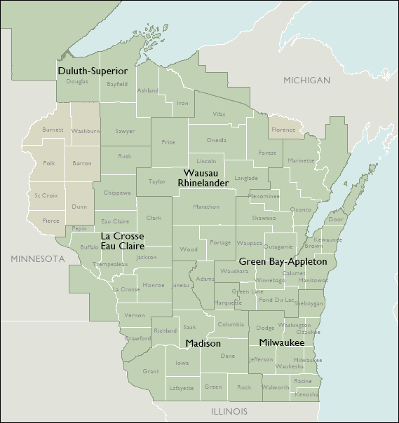 DMR Map of Wisconsin