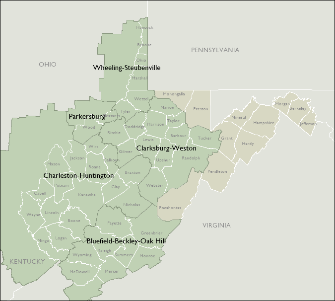 DMR Map of West Virginia
