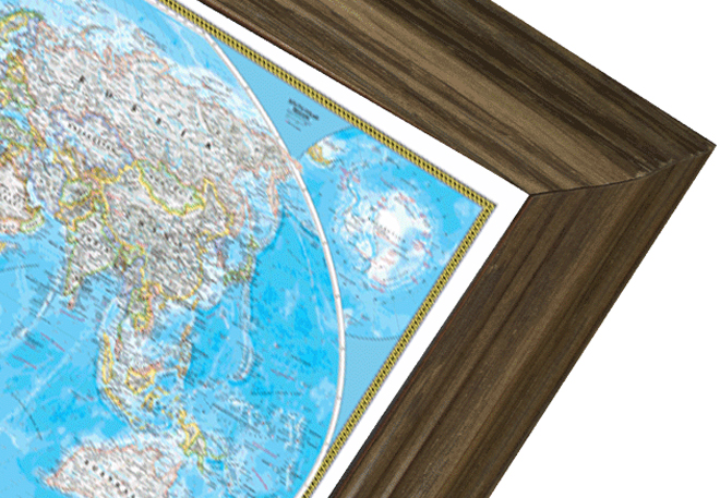 Executive framed map in use