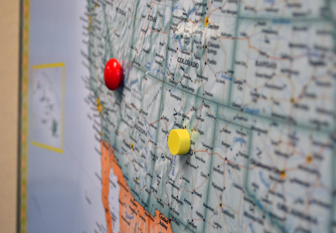Magnetic map in use