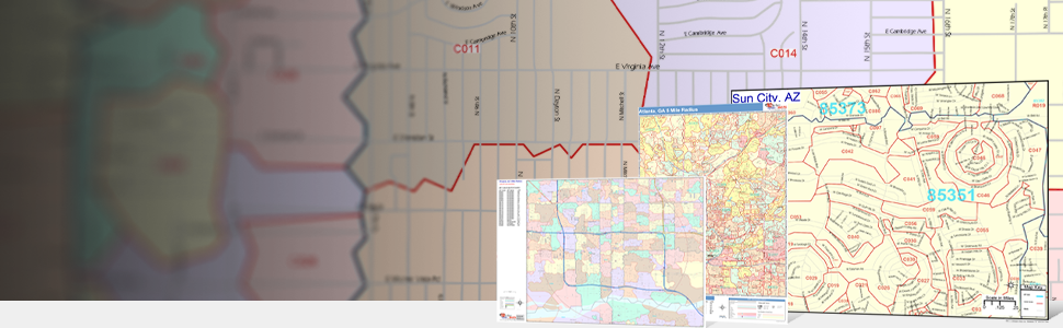 Carrier Route Maps of Everywhere in the US