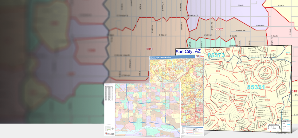 Carrier Route Maps of Everywhere in the US