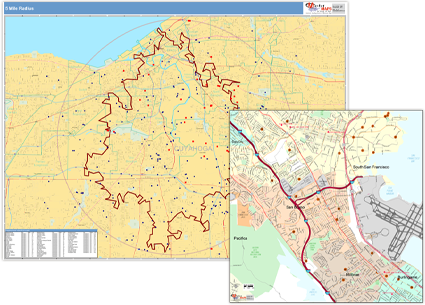 Map Competitor Locations along with data on custom maps