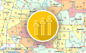Demographics on Maps from Nationwide to Neighborhood