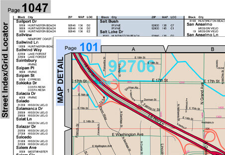 Wall Map Detail with Map Book Convenience