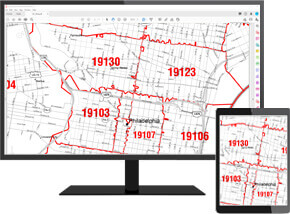 Warren County Wall Map Red Line Digital Map